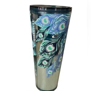 Starbucks 2024 Holiday Peacock 24 oz Cold Cup Tumbler